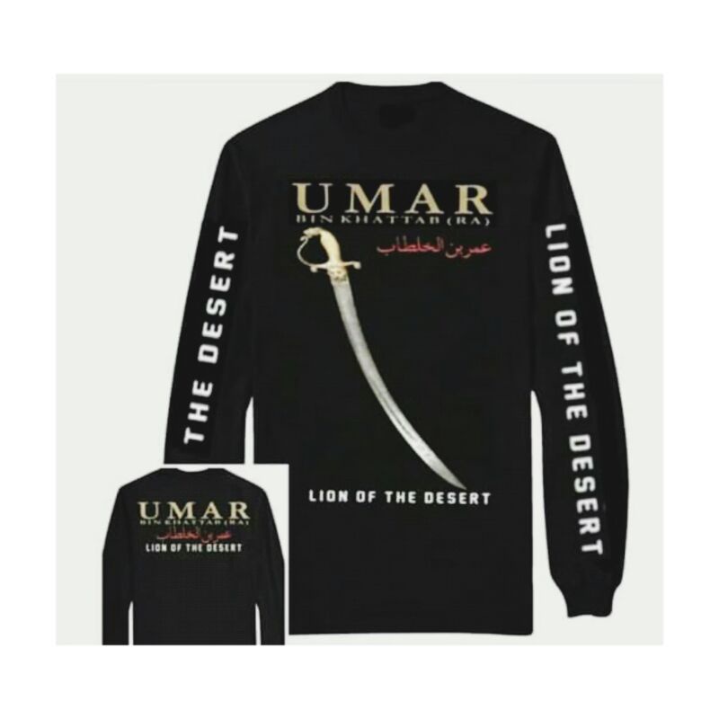 Kaos umar bin khattab - baju umar bin khattab - muslim pria - kaos dakwah - kaos islami - kaos dakwa