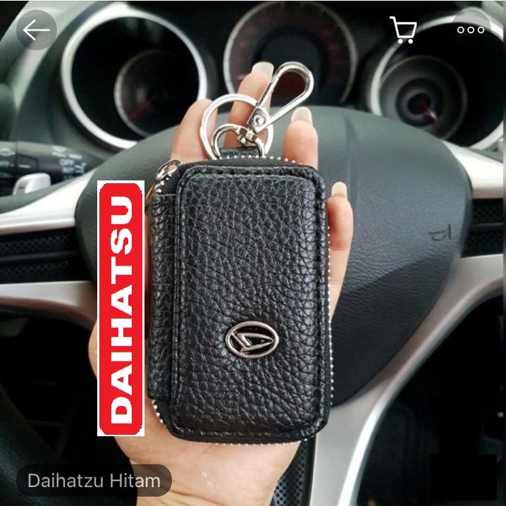 Gantungan Kunci Dompet STNK SEGIEMPAT Mobil DAIHATSU Warna Hitam Dan Brown Untuk Mobil/ Motor All Type Toyota Nissan Mitsubishi Honda Suzuki Exclusive