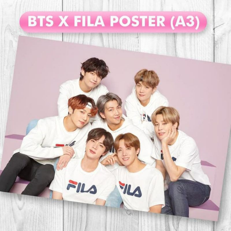 READY STOCK POSTER FILA X BTS OFFICIAL KOREA