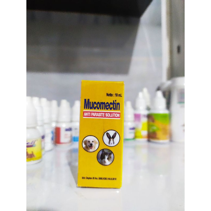 Mucomectin 10ml Anti Parasite Kucing Anjing dan Kelinci - Muco mectin