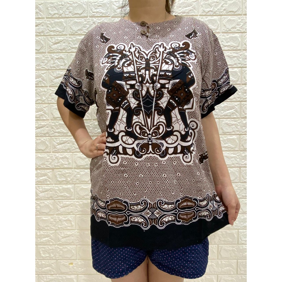 BAJU BALI WANITA MOTIF ASMAT DASAR WARNA ALL SZ