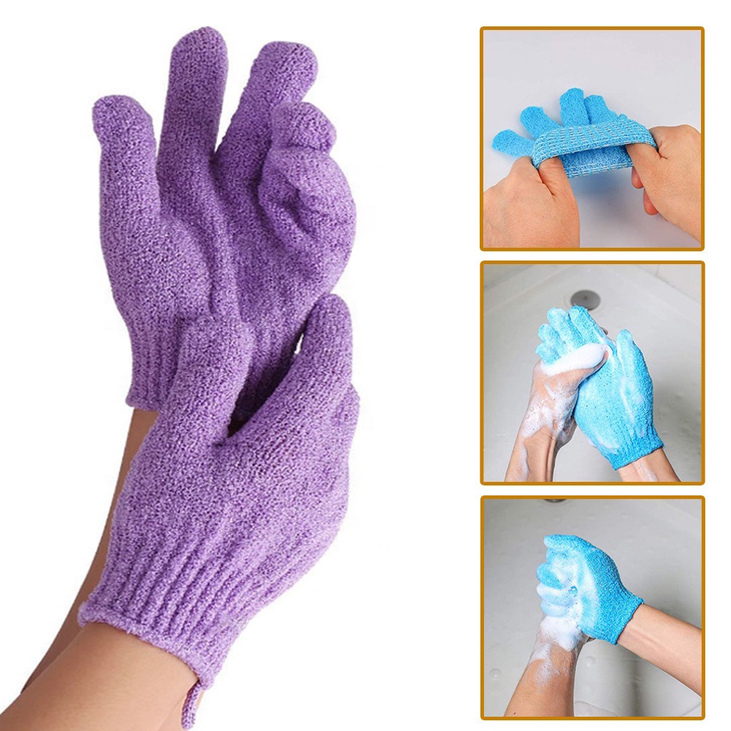 ❤GTB❤ Sarung tangan Mandi scruber Sarung Tangan Bath Glove Exfoliating Bath Gloves Sponge Spons R742