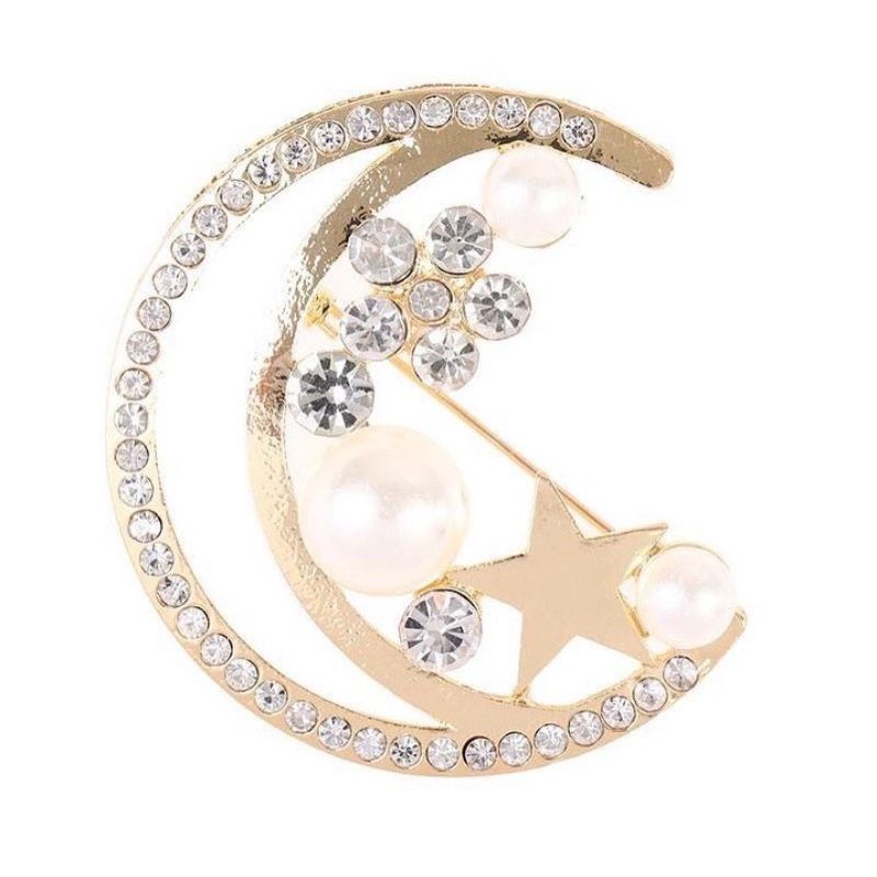 Bros Bulan Bintang Mewah | Bros Bulsn Sabit Mewah