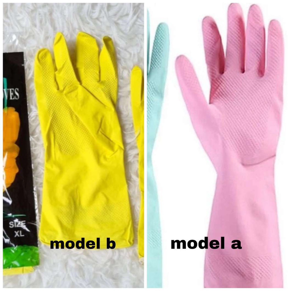 Sarung Tangan Cuci Piring Anti Air Rubber Hand Glove Karet Pelindung Aksesoris Kebersihan cleaning