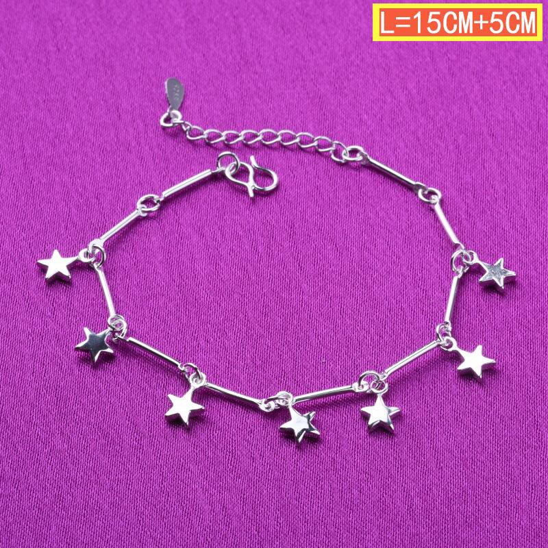 50 gaya 925 gelang perak asli, aksesoris perhiasan fashion Jepang dan Korea-34