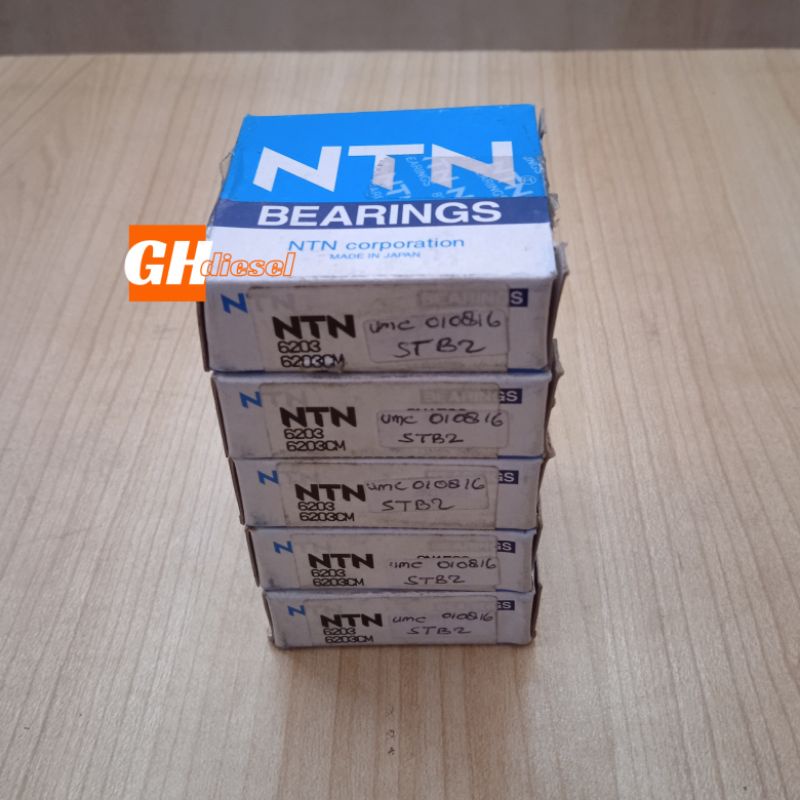 bearing klaker laker 6203 merek NTN / KOYO original japan / laker as mesin gilingan kopi, beras ffc 