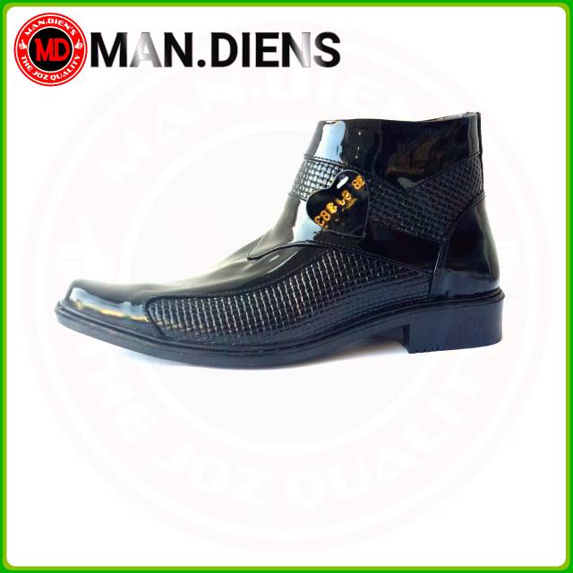 MANDIENS Sepatu Boot Kulit Asli Original BJ.383 PDH Polri MEDALI Export Quality