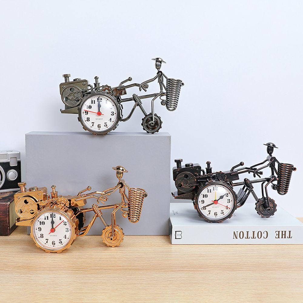 Solighter Jam Alarm Motor Hadiah Ulang Tahun Kreatif Ornamen Motor Untuk Anak