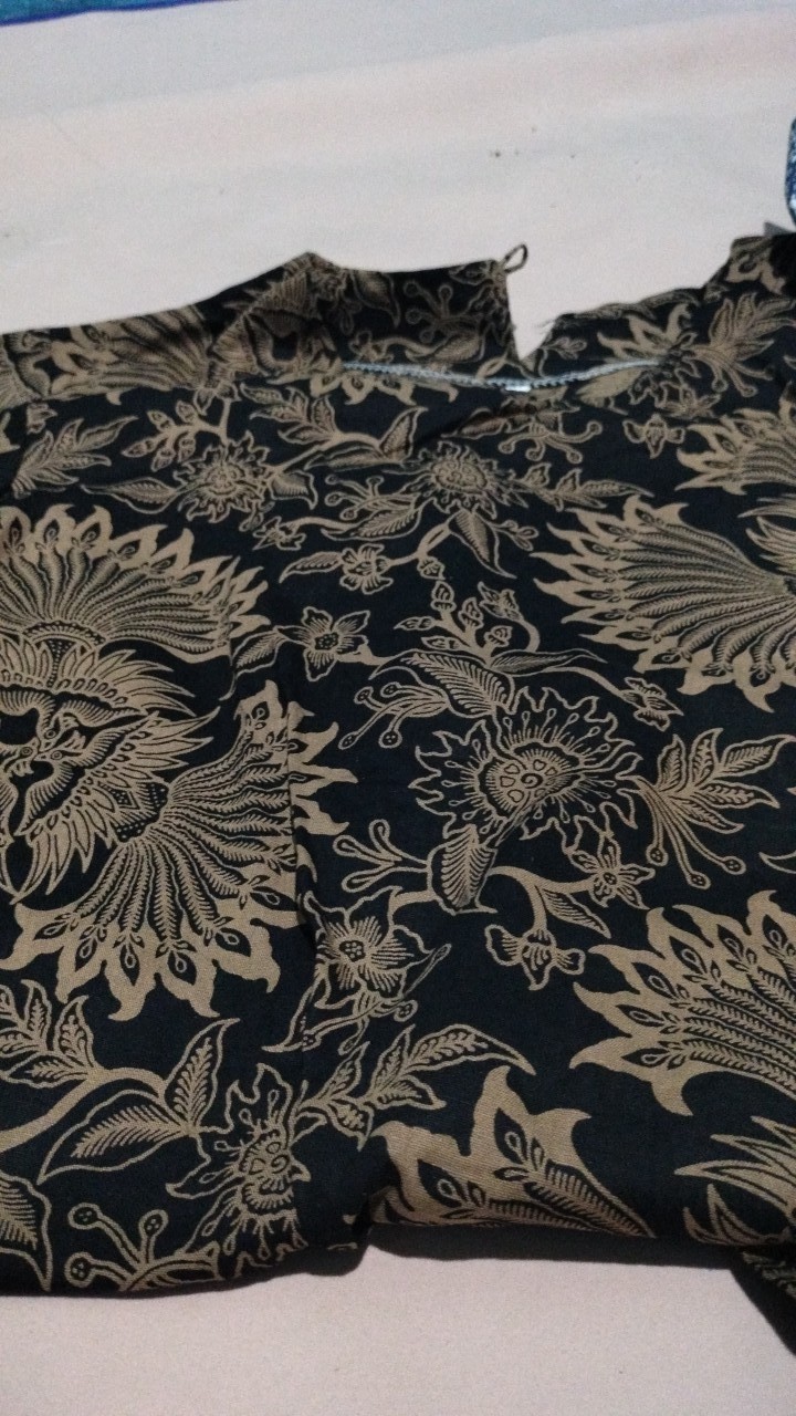 [cod] Tey-17 Batik Wanita Asj Sa Hrb026 Kenongo Kemeja Tosca Pendek Jumputan