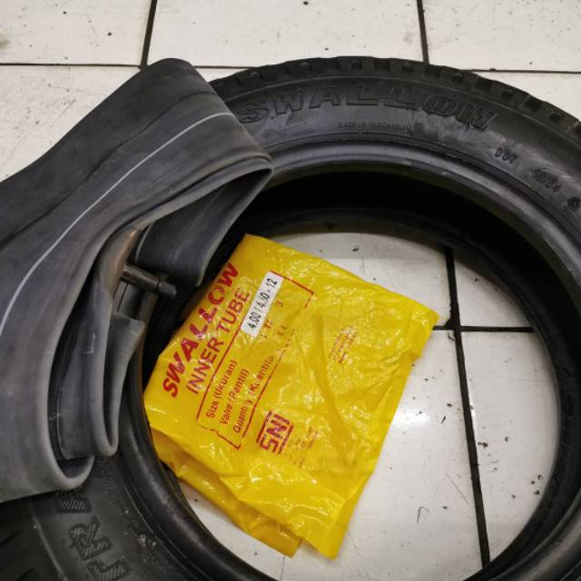 BAN MOTOR TIGA RODA / RODA 3 VIAR/TOSA/TRISEDA 4.50 - 12 / 450 - 12 + BAN DALAM