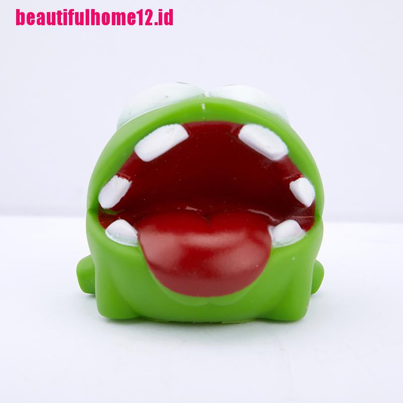 【beautifulhome12.id】Rope Frog Vinyl Rubber Games Doll OM NOM Candy Gulping Monster Toys Figure