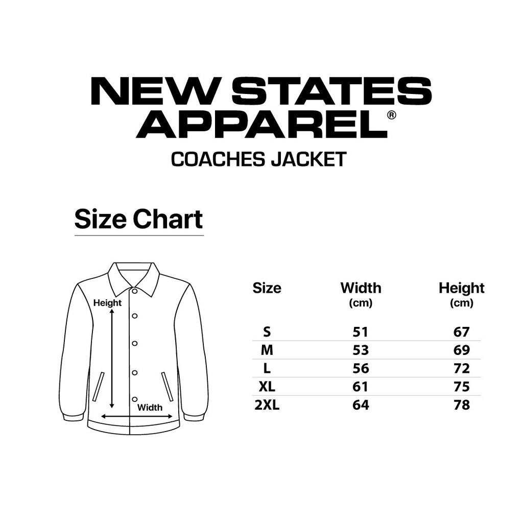 Jaket Polos Coaches Jacket New States Apparel 9820 Tahan Air Bahan Premium Dan Berkualitas