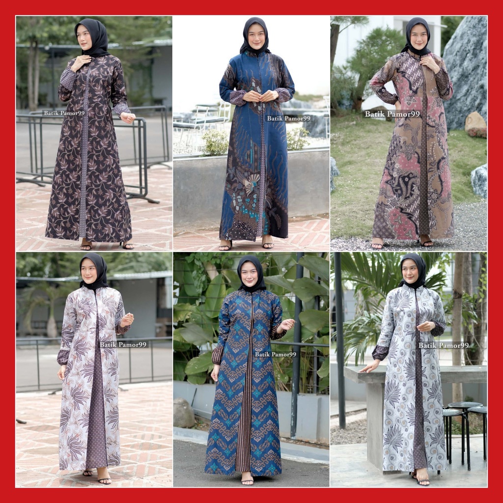 Gamis Batik Jumbo Motif Terbaru LD 120 Fashion Muslim Wanita