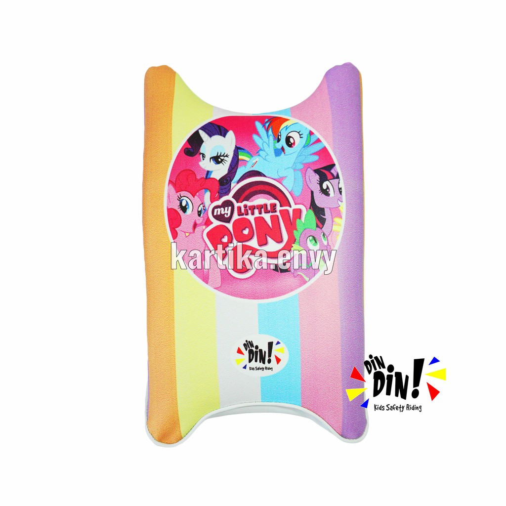 Dindin Kids Sadel Jok Motor Portabel Kursi Boncengan Depan Untuk Anak Motif Little Pony Print