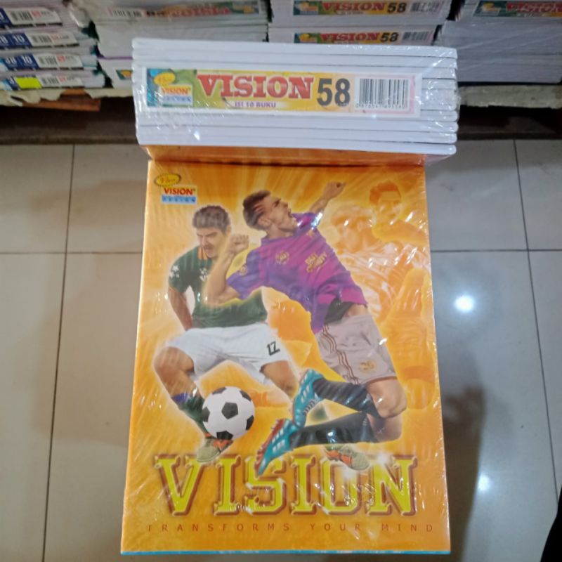 

Buku Tulis Sepak Bola Vision 58 Lembar 1 Pack Gambar Bola