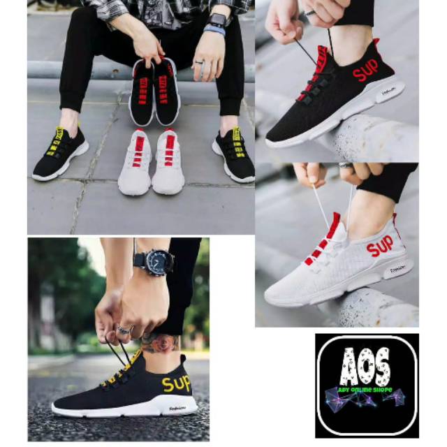 FreeBox- Import Sepatu Pria Olahraga Running shoes Fashion Santai Utk Sekolah Kuliah Kerja S030