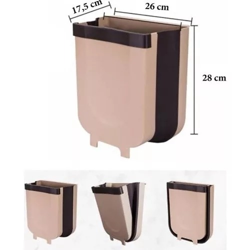 Tempat Sampah Lipat Mobil Dapur Toilet Pembersih Foldable Bin Trash 6L