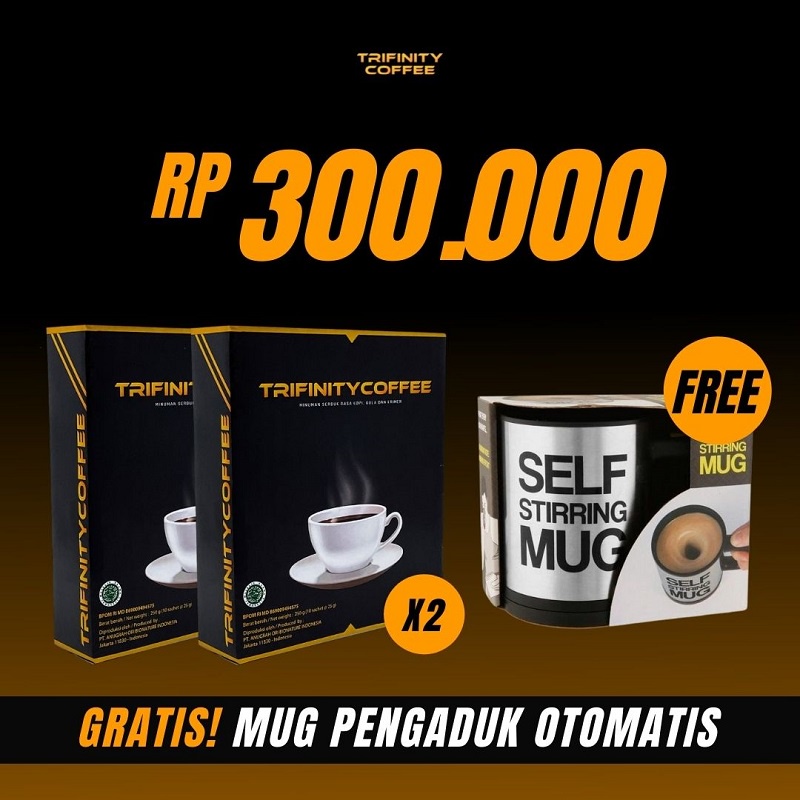 Trifinity kopi kuat ginseng herbal (bkn obat) stamina tahan lama 1 dus isi 10 sachet Ori-1