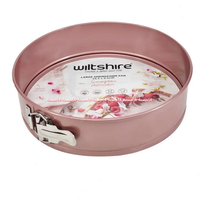 Wiltshire large Springform Pan 24.5cm Tray Bulat Loyang Kue Tempat Bakar Panggang Adonan Kue Anti lengket Warna Rose Gold Pink Wilt shire