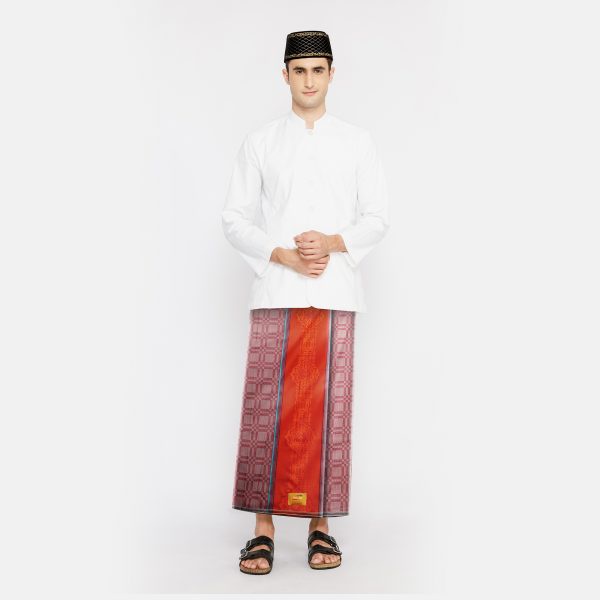 Sarung ATLAS Idaman 580 Jacquard Classic Coklat Maroon