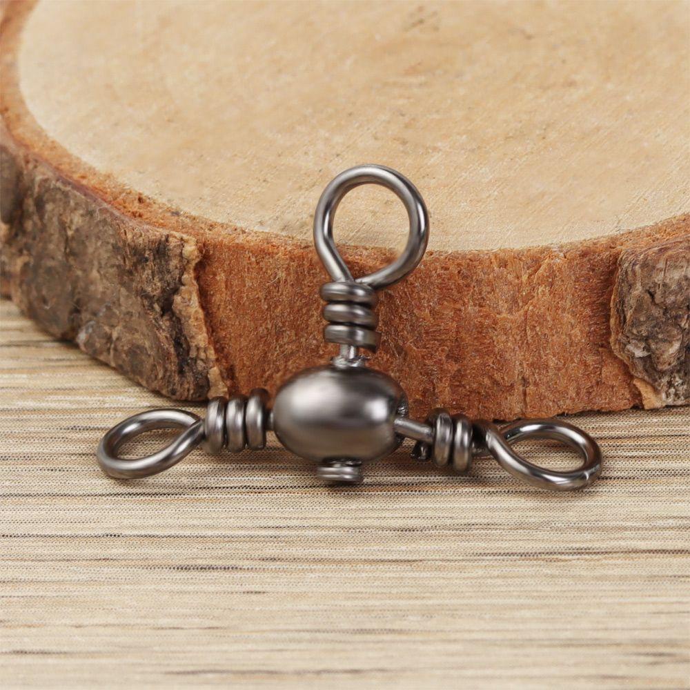 TOP Konektor Garis Pin Pancing Kuningan Tahan Lama Barel Wivels Bearing Ring Rolling