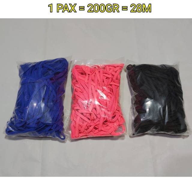 Tali Masker Karet Elastis Pipih Gepeng 7mm 0.7cm Murah
