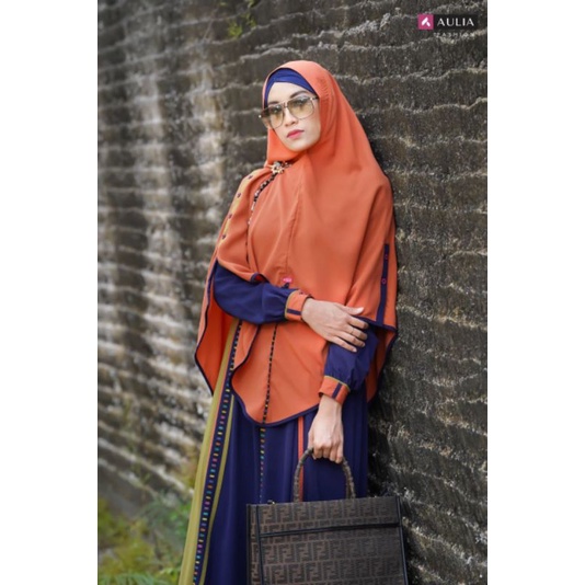 Set Gamis HAWA NAVY by Aulia Fashiona