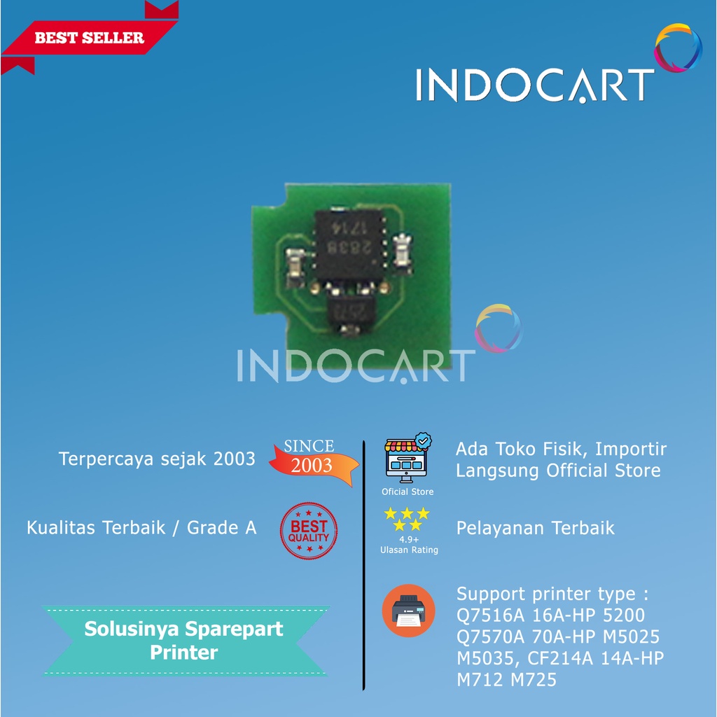 Chip Toner Universal U16 Q7516A 16A Q7570A 70A 14A-HP 5200 M5025 M712