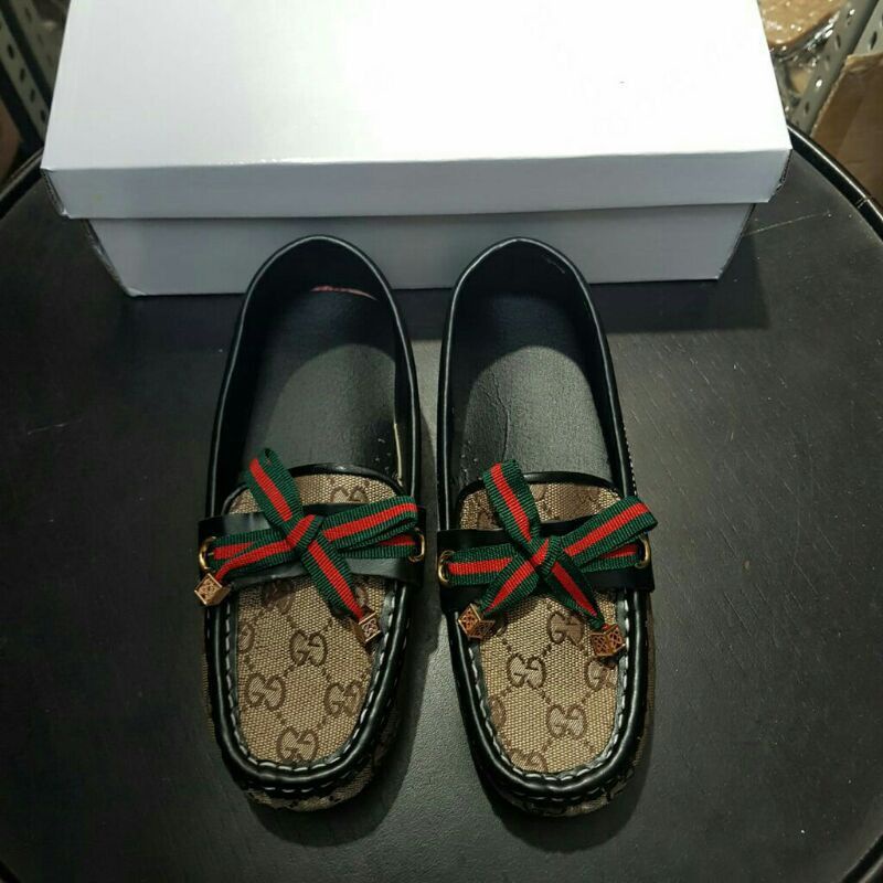 Sepatu SS9802 Monogram Horsebit Loafers ( With Box) Wanita Import
