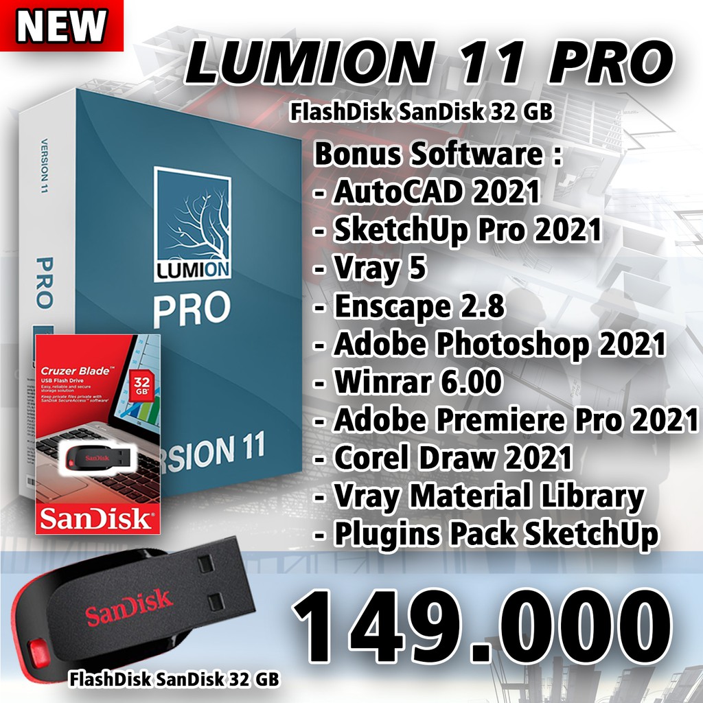 Flasdisk sandisk Lumion 11 Pro bonus software
