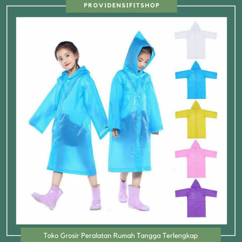 Jas hujan anak Eva Rain Coat Bisa di pakai berilang Jas Hujan Ponco Anak