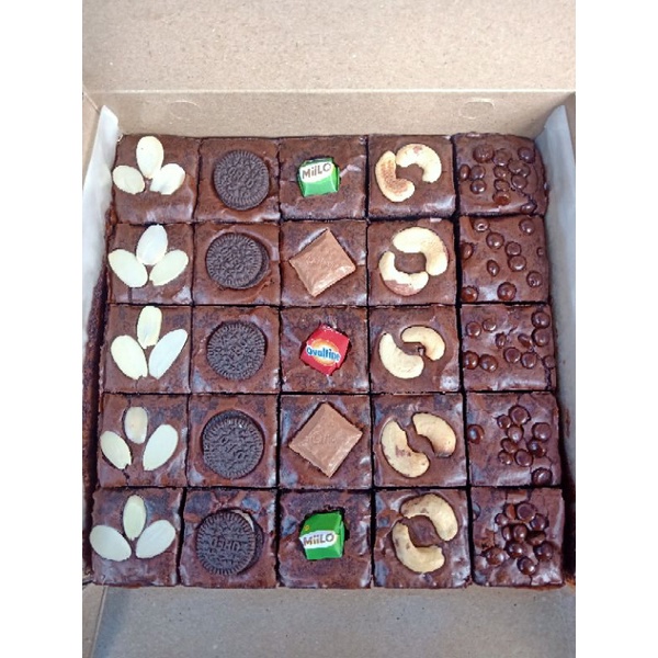 

Fudgy Brownies atau brownies sekat milo