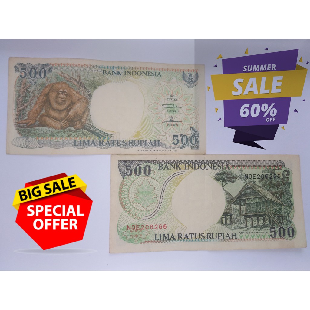 Uang Kertas Rp500 Tahun 1992