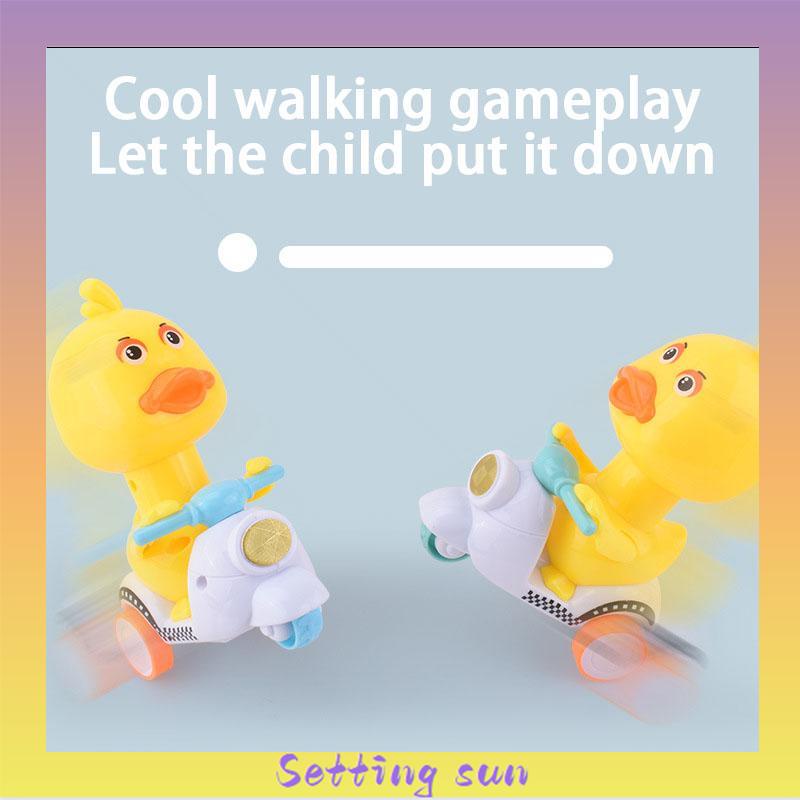 Mobil Pull-back Bebek Kuning Kecil Tipe Dorong Mobil Mainan Anak Laki-laki Perempuan TN