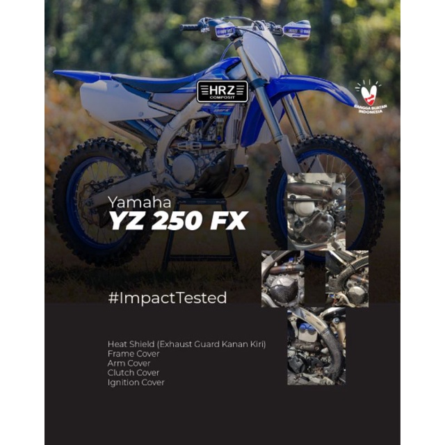 Cover blok kopling dan pengapian carbon YZ 250FX th2017-2019