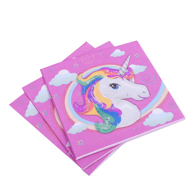 Unicorn Tema Pesta Kartun Set Piring Pecah Dekorasi Pesta Unicorn Tema Pesta Kartun Set Piring Pecah Dekorasi Pesta