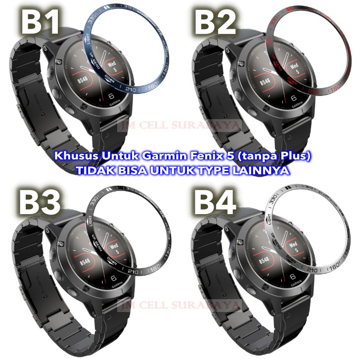 Ring Bezel Protector Khusus Untuk Garmin Fenix 5 (Tanpa Plus) - Stainless Steel