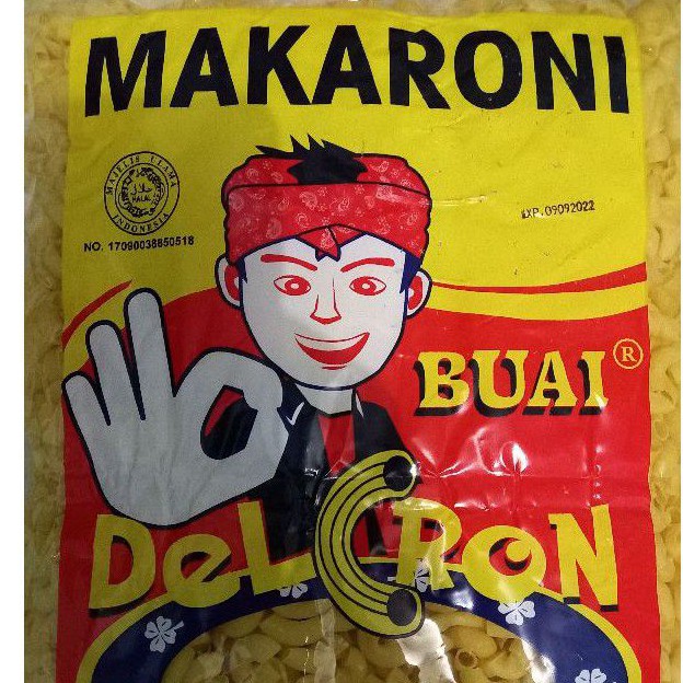 Makaroni Delcron/ Makaroni Bantet  250 Gram / Makaroni BUAI