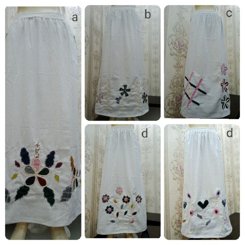 Rok-putih.katun.bordir best seller