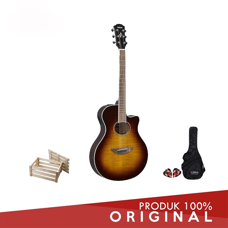 Yamaha APX600FM TBS - APX600 FM TBS - APX 600FM + Softcase & 2pic + Pack Kayu