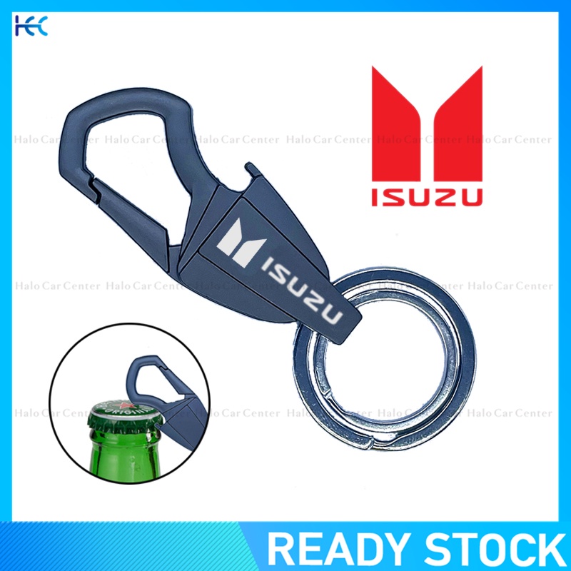 【Bottle Opener Keychain】New Creative Alloy Meta keychain with logo for Isuzu