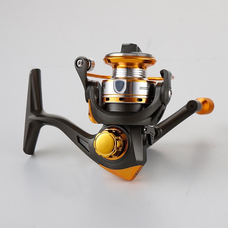 GS8I haichao reel pancing spinning fishing reel kumparan pancing 5.2:1 - mini 500 - black Or-i