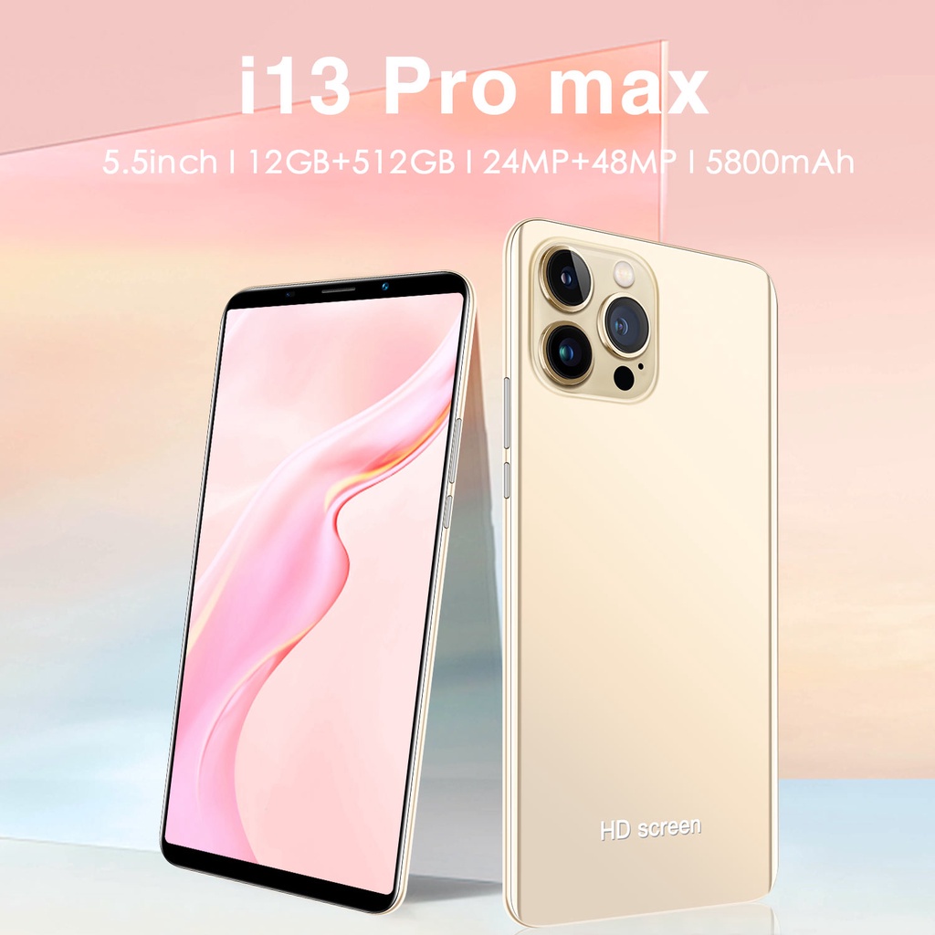 [HP Asli] Phone i13 Pro 12GB RAM + 512GB ROM 5G HP HD Kamera 5.5 Inci Layar Gaming Phone Gratis Pengiriman