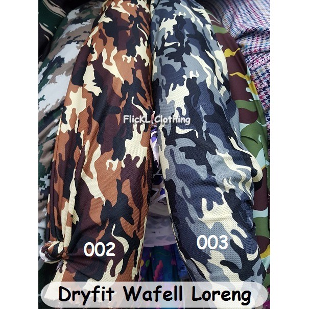 Bahan Kain Kaos Baju Dryfit Dry Fit Wafel Loreng Polymesh Olahraga Jersey Bola Basket Futsal