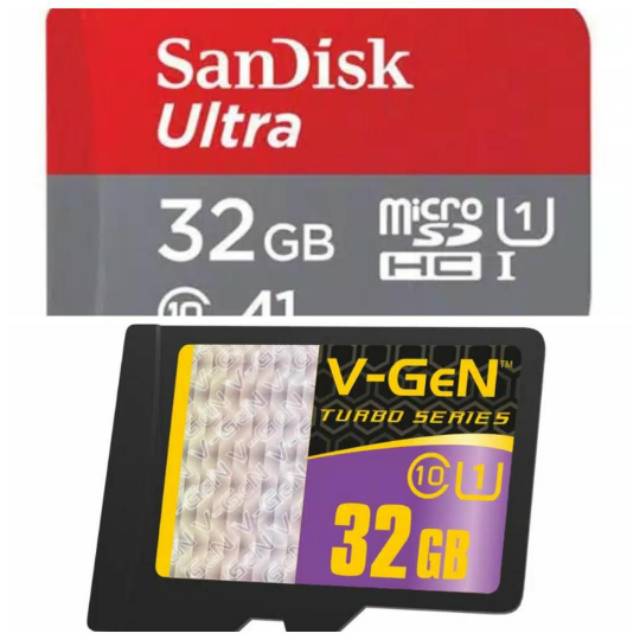 Vgen MicroSd 16gb 32gb 64gb 128gb Class 10 up to 100mbps Turbo series