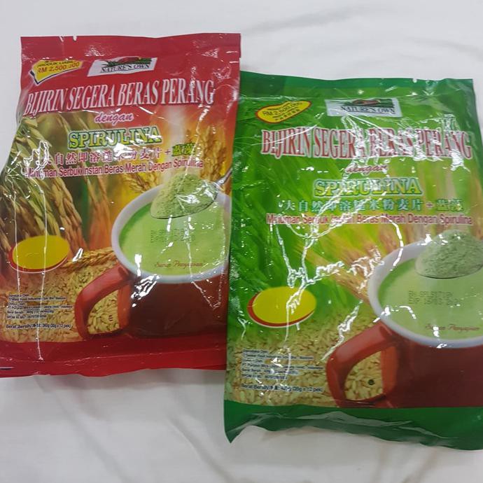 

Nature's Own Instant Brown Rice Cereal + Spirulina. (Beras Perang) - Spirulina ori