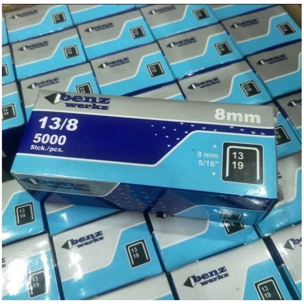 

MURAH BANGETT ISI SETEPLER/isi tefil isi SETEPLER tembak 8.mm 13/8 BENZ 5000 seteples BENZZ GUNTACKER