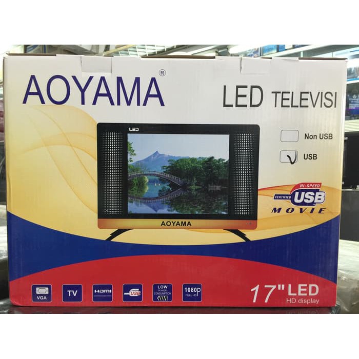 TV LED AOYAMA 17 INCH (FREE ANTENA + SPEAKER) NEGO