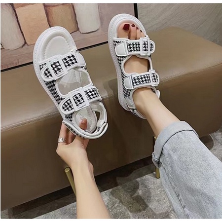 flt-1230 sandal flat wanita import fashion sandal slip on cantik terkiniian terlaris best selleraid 0321 fashion wanitaa terbaikk