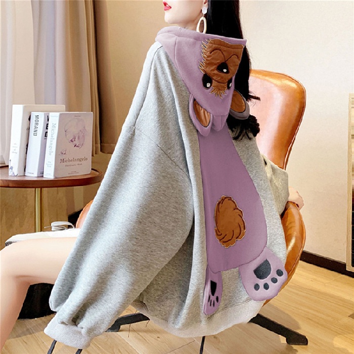 [littlecrab] Hoodie Oversize Bear Kepala Beruang Hoodie Besar Badan Bear Beruang Topi Unik Kepala Bear Beruang Korean Style